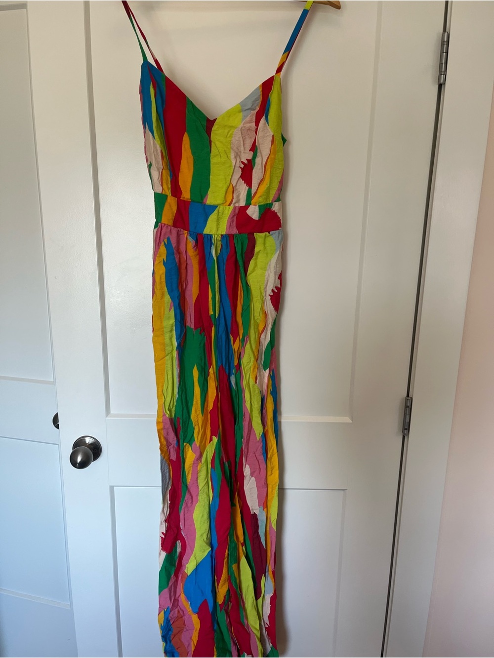 Flying Tomato Multicolor Wide Leg Jumpsuit - Bright Striped Abstract
